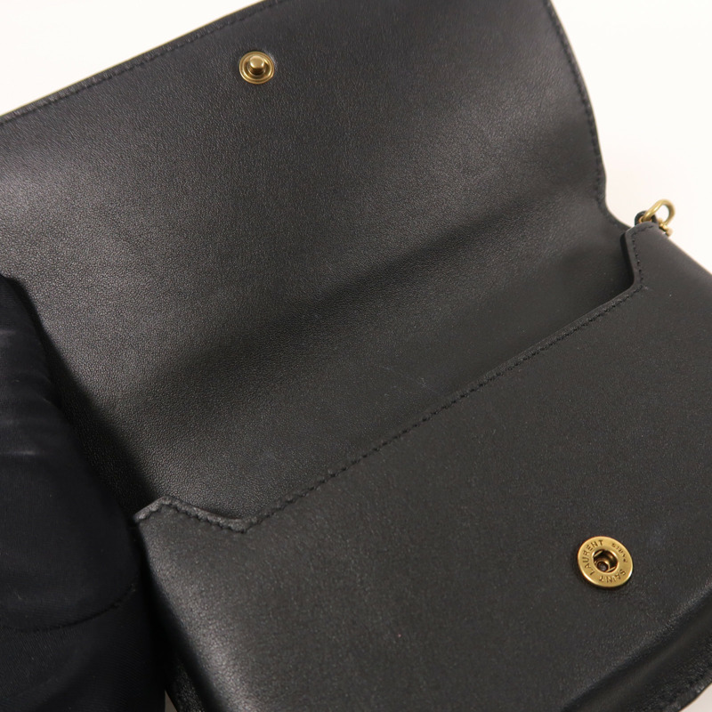 YVES SAINT LAURENT 帆布Chain Shoulder金扣肩背袋-14