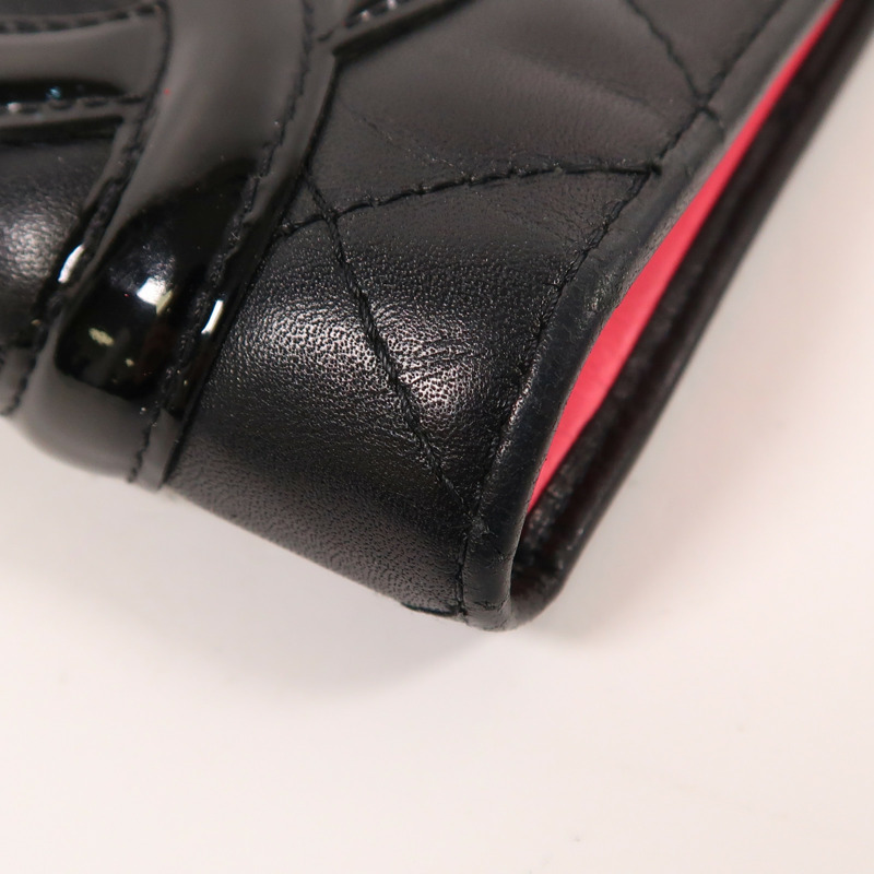 CHANEL 羊皮皮革Cambon Wallet銀扣長錢包-11