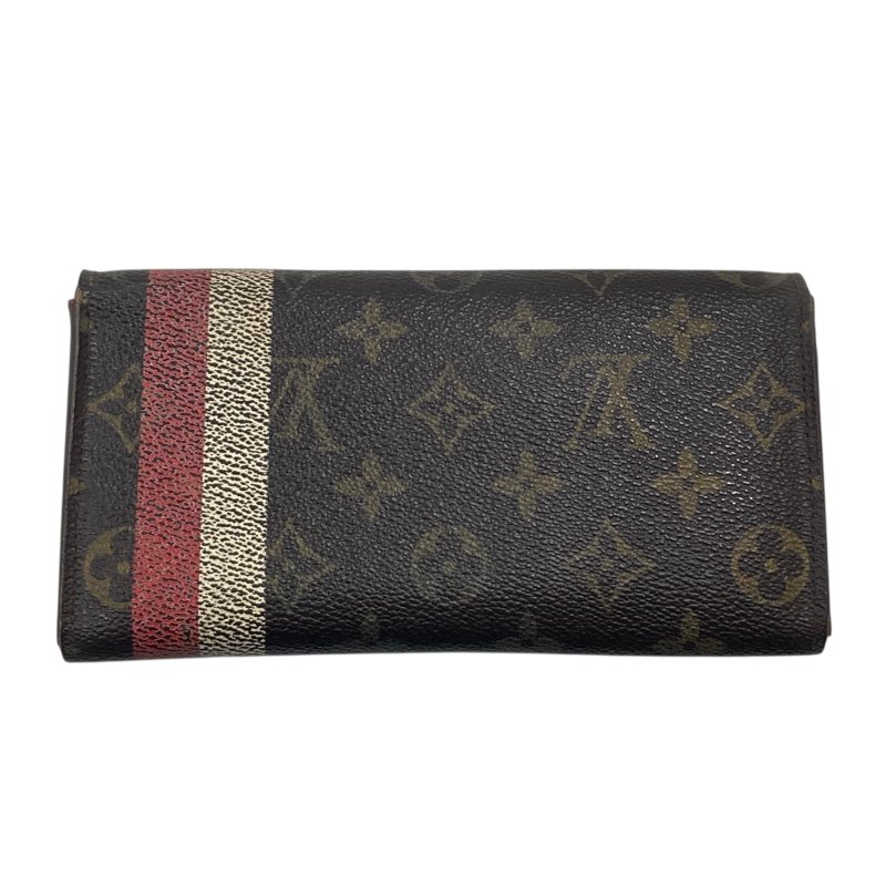 LOUIS VUITTON 路易威登 M61360 Groom Portefeuille Sarah PVC帆布 長夾 棕色老花-1