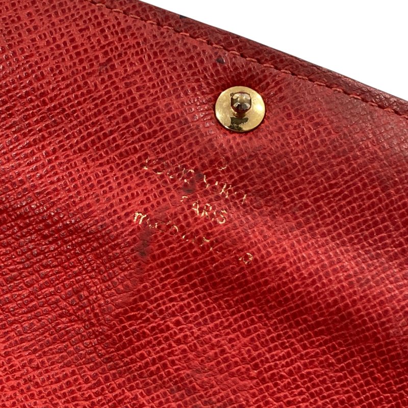 LOUIS VUITTON 路易威登 M61360 Groom Portefeuille Sarah PVC帆布 長夾 棕色老花-10