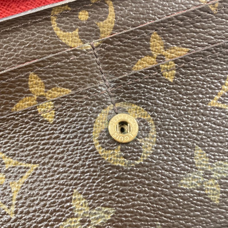 LOUIS VUITTON 路易威登 M61360 Groom Portefeuille Sarah PVC帆布 長夾 棕色老花-11