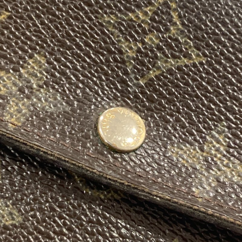 LOUIS VUITTON 路易威登 M61360 Groom Portefeuille Sarah PVC帆布 長夾 棕色老花-12