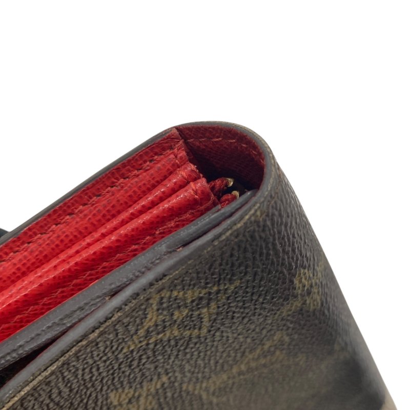 LOUIS VUITTON 路易威登 M61360 Groom Portefeuille Sarah PVC帆布 長夾 棕色老花-16