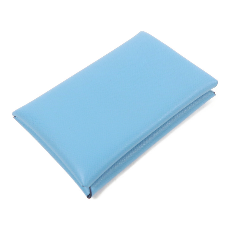 HERMES Epsom皮革Calvi Card Holder銀扣卡片套-2