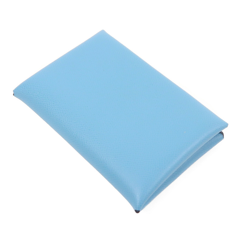 HERMES Epsom皮革Calvi Card Holder銀扣卡片套-3