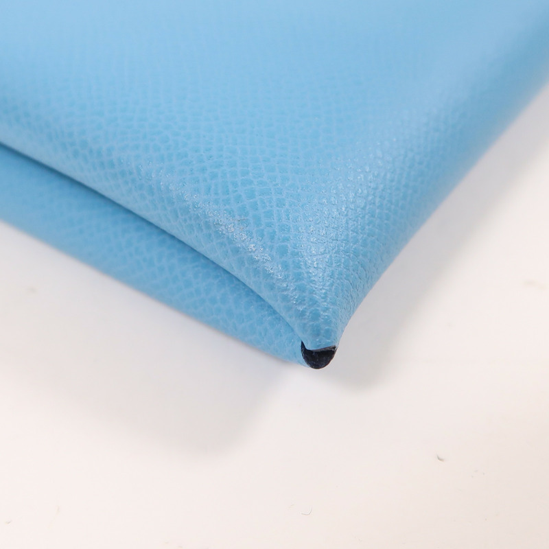 HERMES Epsom皮革Calvi Card Holder銀扣卡片套-11