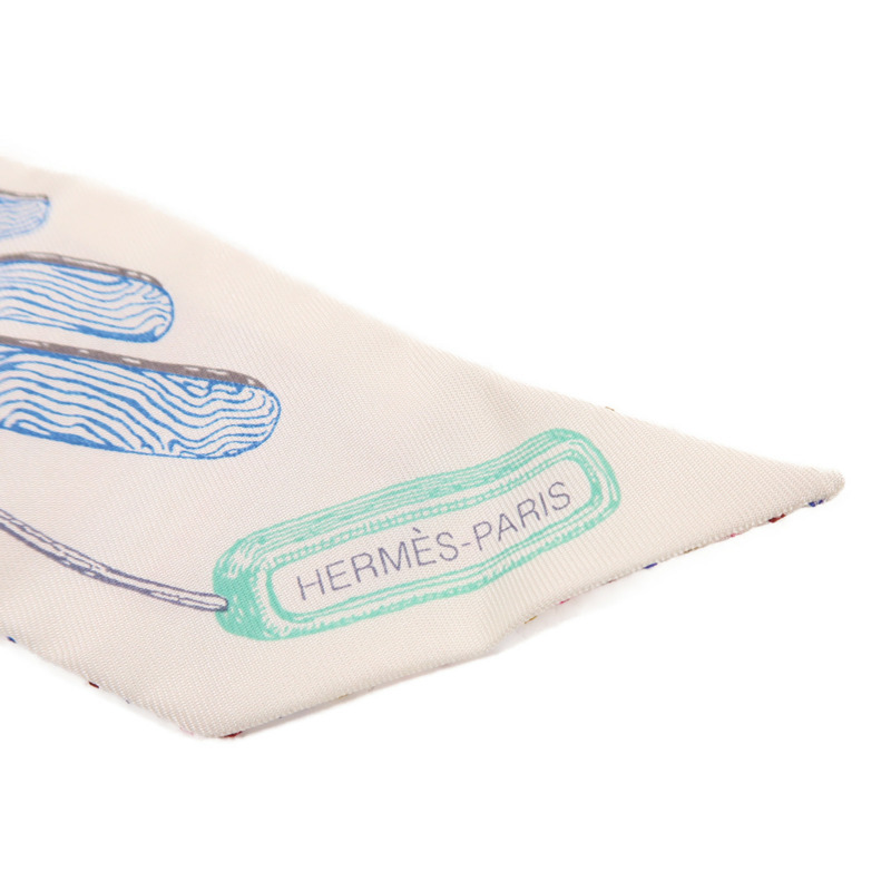 HERMES 絲質Twilly絲巾-4