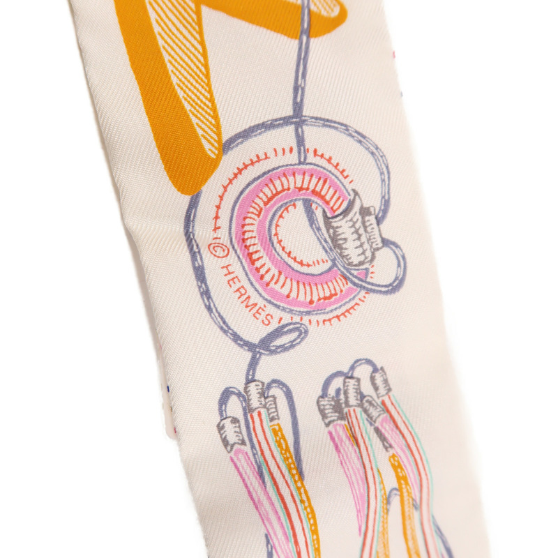 HERMES 絲質Twilly絲巾-5