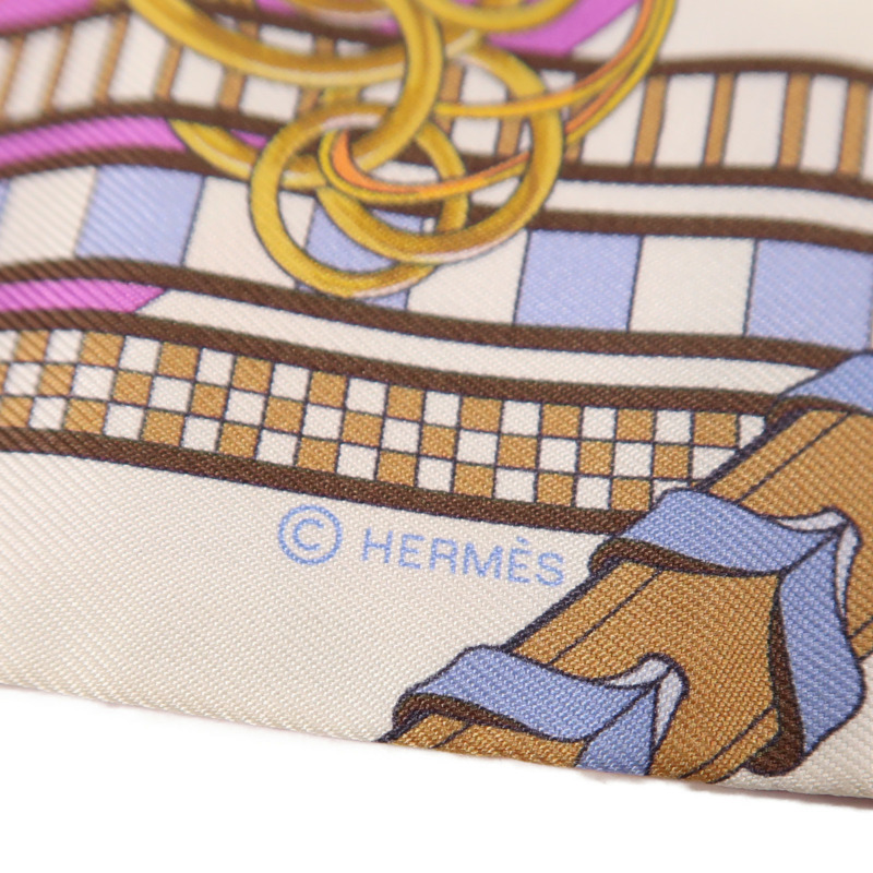 HERMES 絲質Twilly絲巾-5