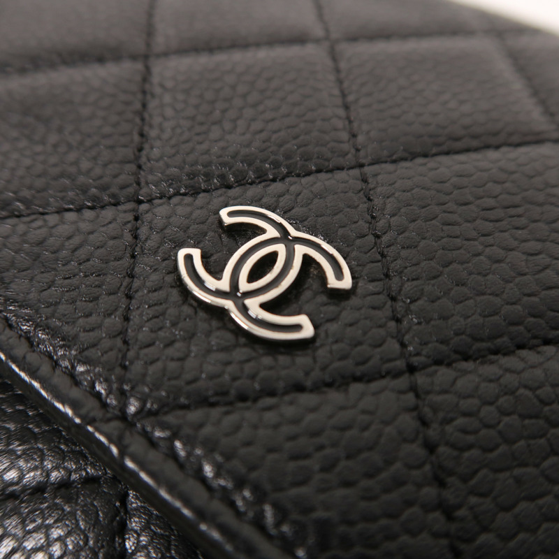 CHANEL 牛皮皮革WOC Wallet On Chain銀扣鏈帶肩背袋-8