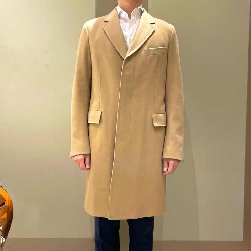 Gucci 瑞士產駝色羊毛大衣-0