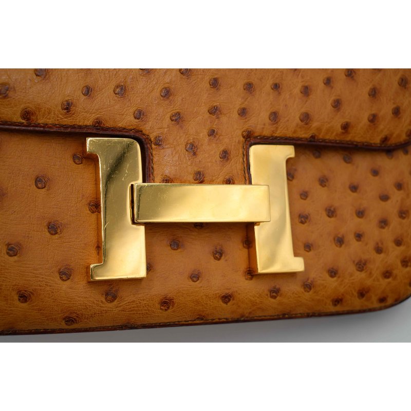 HERMES愛馬仕Box Constance 23鴕鳥康康包手袋-8