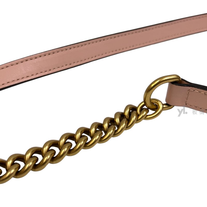 GUCCI包包 GG Marmont 粉牛皮山型紋相機包447632-7