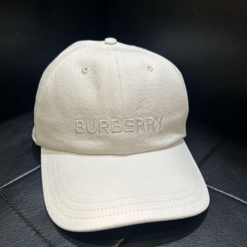 💎Han's house精品服飾💎BURBERRY 刺繡字 格紋 帽子 義大利製 現貨 原價14900-0