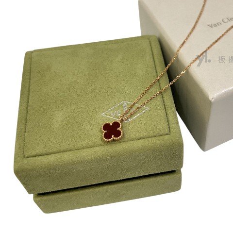 梵克雅寶項鍊 Sweet Alhambra系列18K金紅玉髓項鍊VCARN59M00-1