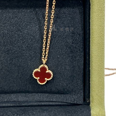 梵克雅寶項鍊 Sweet Alhambra系列18K金紅玉髓項鍊VCARN59M00-3