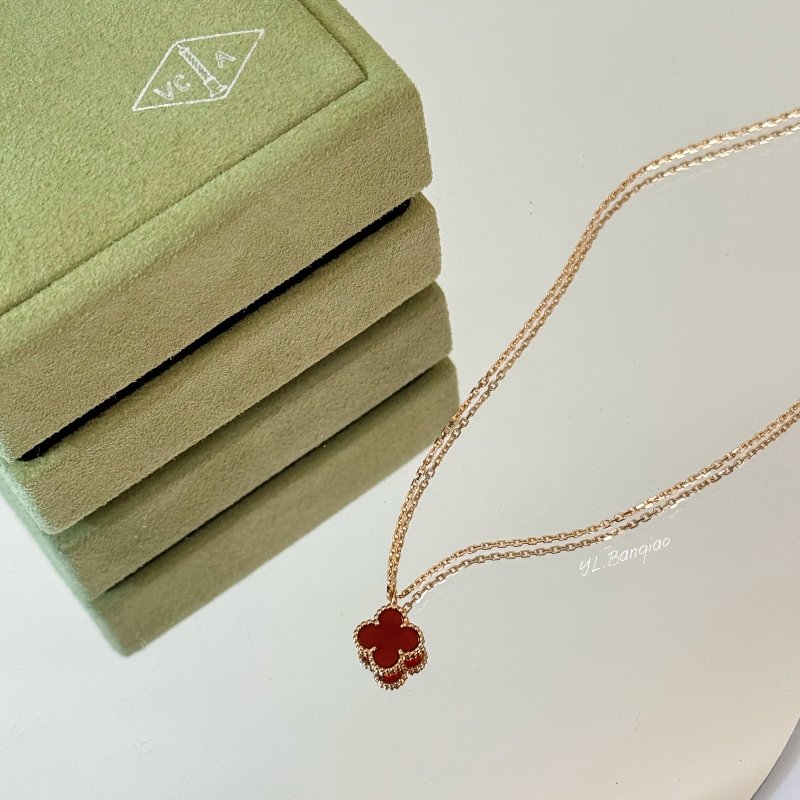 梵克雅寶 Sweet Alhambra系列18K金紅玉髓項鍊VCARN59M00-0