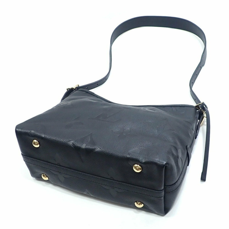 路易威登 Monogram Empreinte Carryall 拉鍊單肩包，NM，PM，女士，M46288，黑色，A221166-1