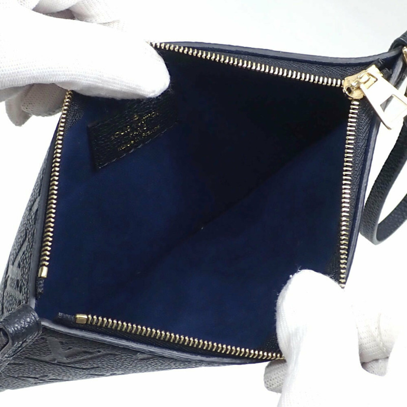 路易威登 Monogram Empreinte Carryall 拉鍊單肩包，NM，PM，女士，M46288，黑色，A221166-7