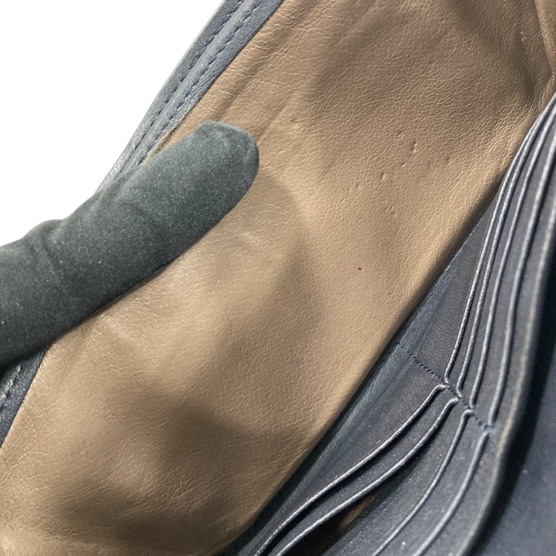 BOTTEGA VENETA 寶緹嘉 INTRECCIATO 細皮革編織 皮革 長夾 深藍色-12