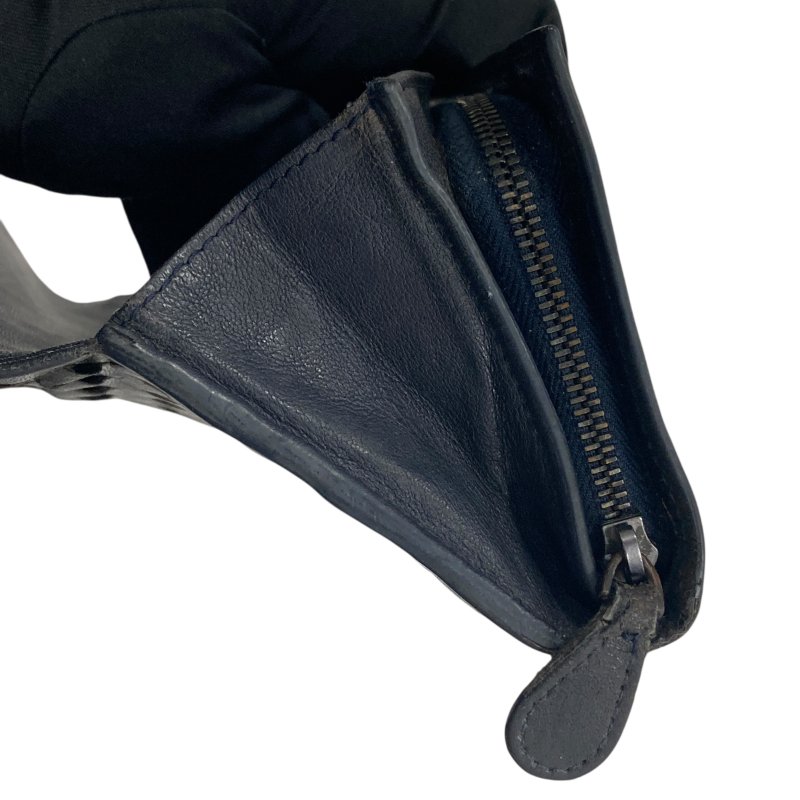 BOTTEGA VENETA 寶緹嘉 INTRECCIATO 細皮革編織 皮革 長夾 深藍色-15