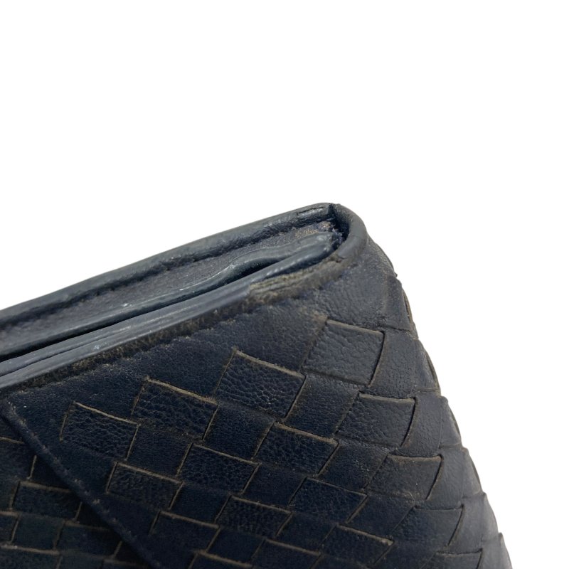 BOTTEGA VENETA 寶緹嘉 INTRECCIATO 細皮革編織 皮革 長夾 深藍色-19