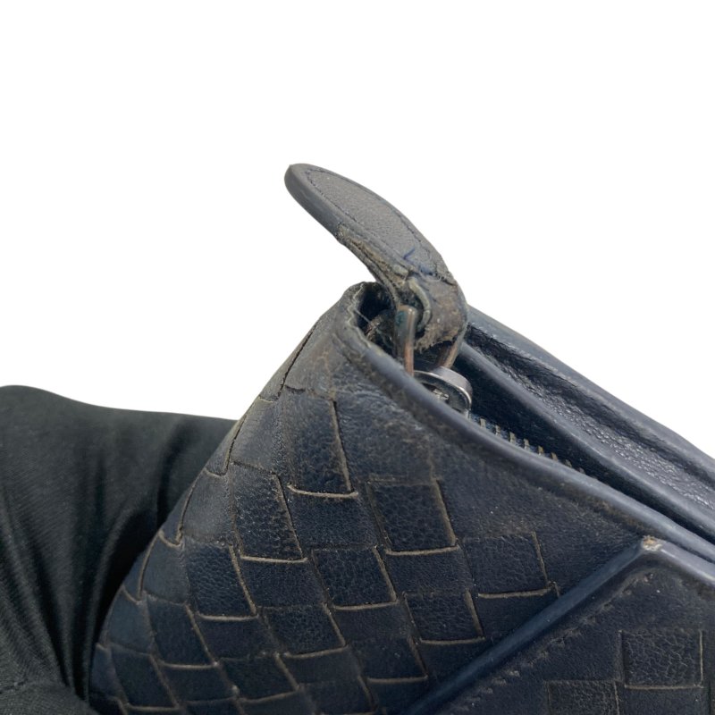 BOTTEGA VENETA 寶緹嘉 INTRECCIATO 細皮革編織 皮革 長夾 深藍色-20
