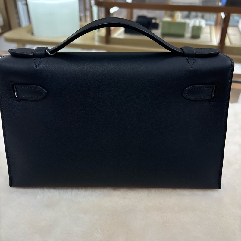 Hermes Mini Kelly Pochette 黑色金扣 全新現貨-7