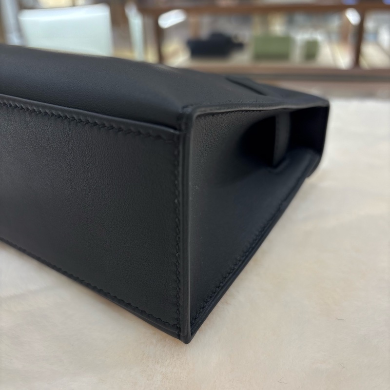 Hermes Mini Kelly Pochette 黑色金扣 全新現貨-9