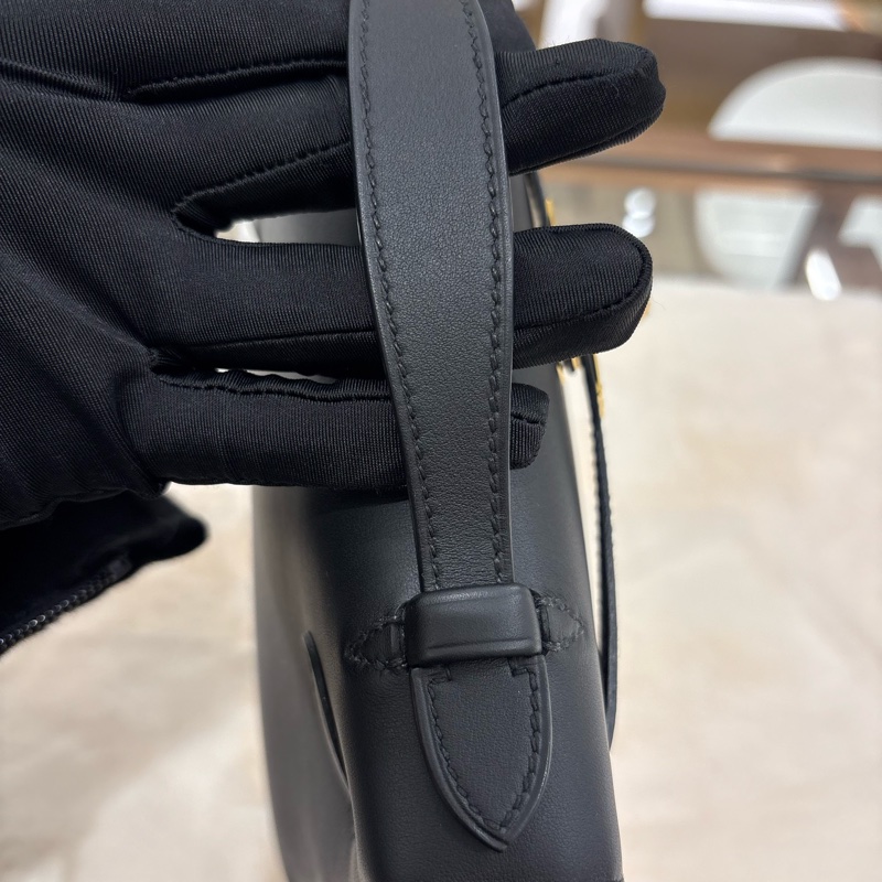 Hermes Mini Kelly Pochette 黑色金扣 全新現貨-12