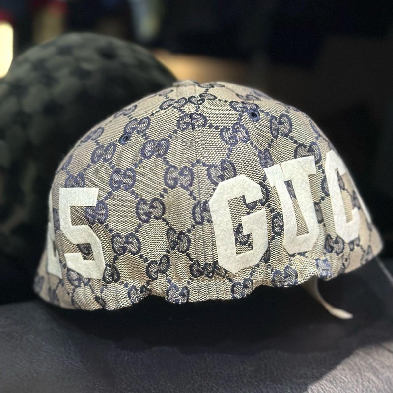 💎Han's house精品服飾💎GUCCI 滿版 老花 帽子 ‎751400 義大利製 男 原價15000-3