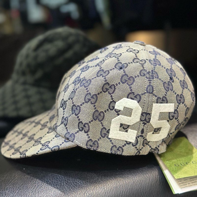 💎Han's house精品服飾💎GUCCI 滿版 老花 帽子 ‎751400 義大利製 男 原價15000-7