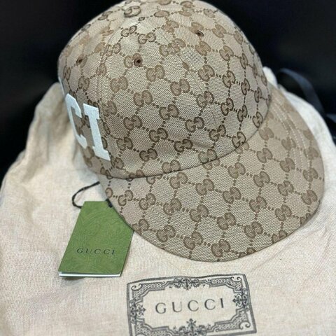 💎Han's house精品服飾💎GUCCI 滿版 老花 帽子 ‎751400 義大利製 男 原價15000