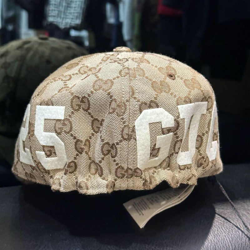 💎Han's house精品服飾💎GUCCI 滿版 老花 帽子 ‎751400 義大利製 男 原價15000-6