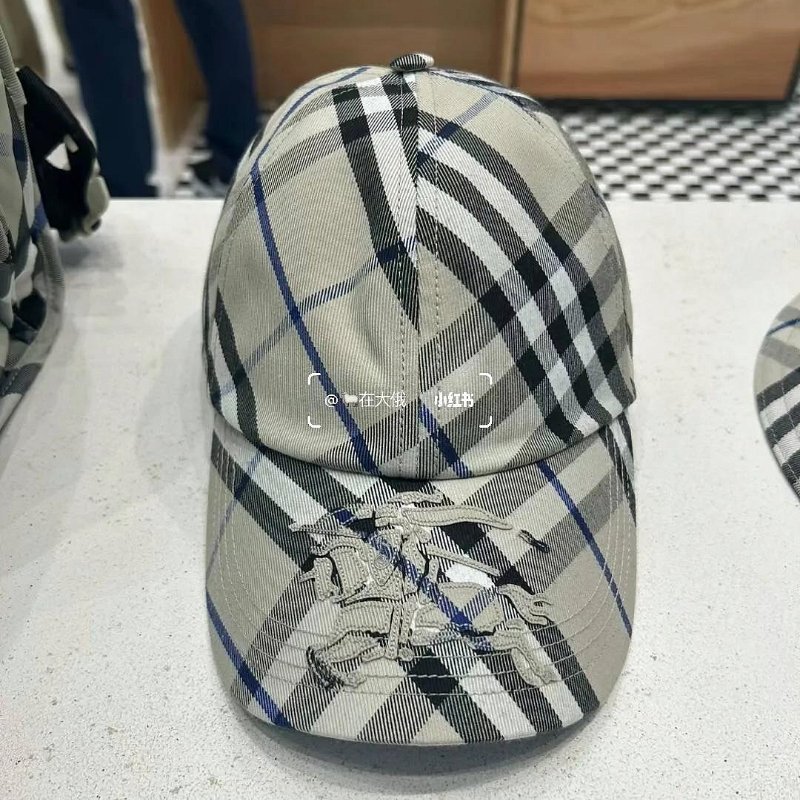 💎Han's house精品服飾💎 BURBERRY 格紋 刺繡 戰馬 騎士 帽子 義大利製 現貨 原價13500-3