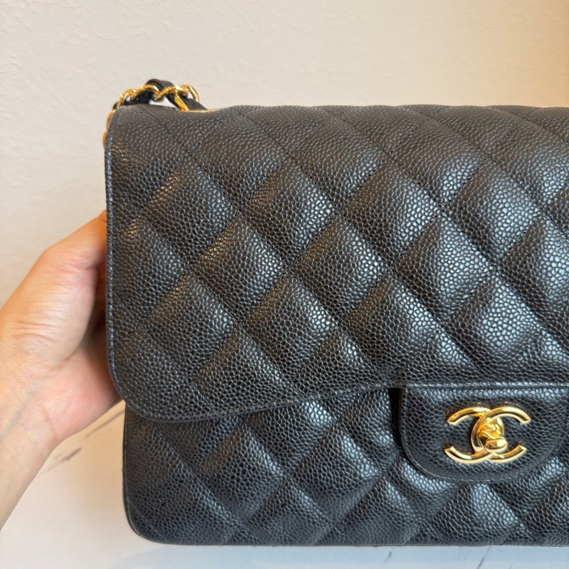 Chanel jumbo 黑色荔枝😍😍-1