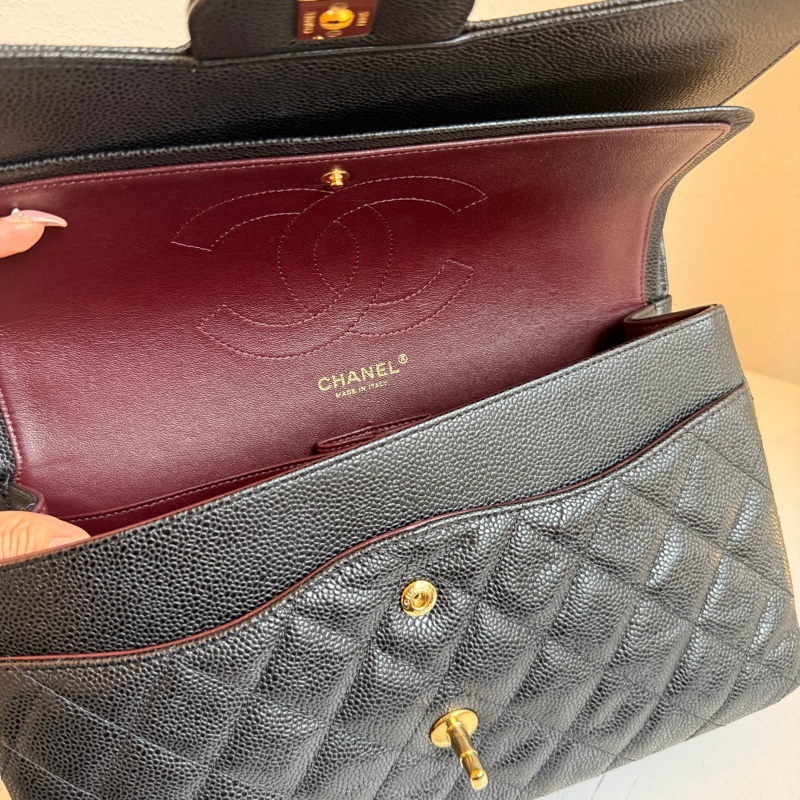 Chanel jumbo 黑色荔枝😍😍-11