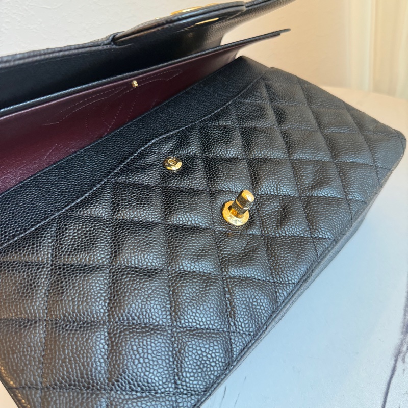 Chanel jumbo 黑色荔枝😍😍-15