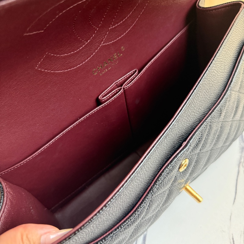 Chanel jumbo 黑色荔枝😍😍-16