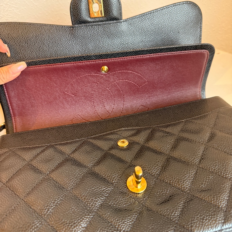 Chanel jumbo 黑色荔枝😍😍-18