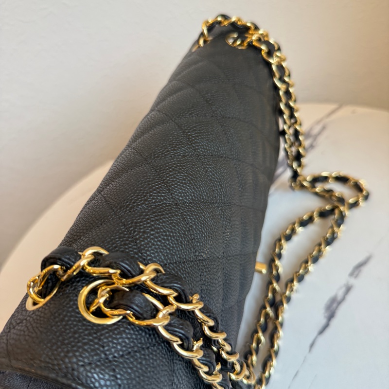Chanel jumbo 黑色荔枝😍😍-23
