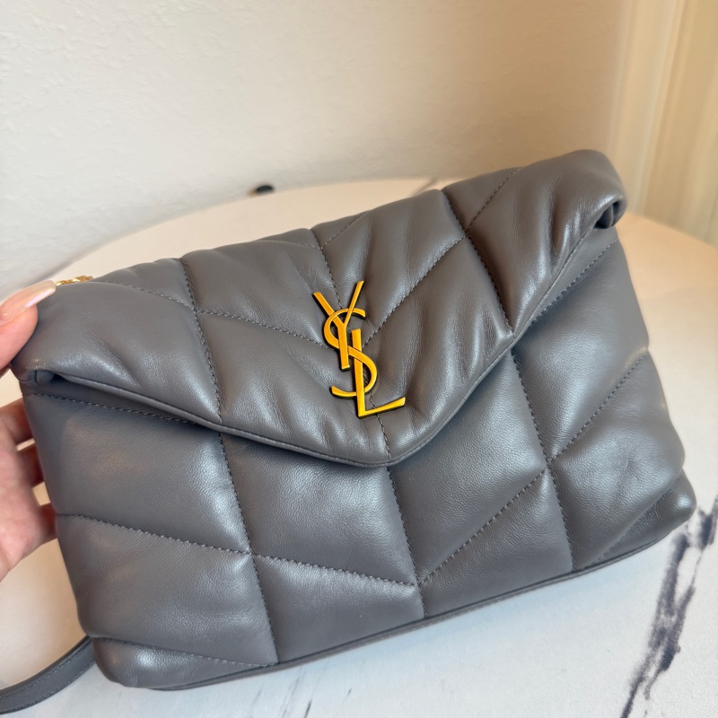 ysl 超好看的灰色 斜背包~~-1