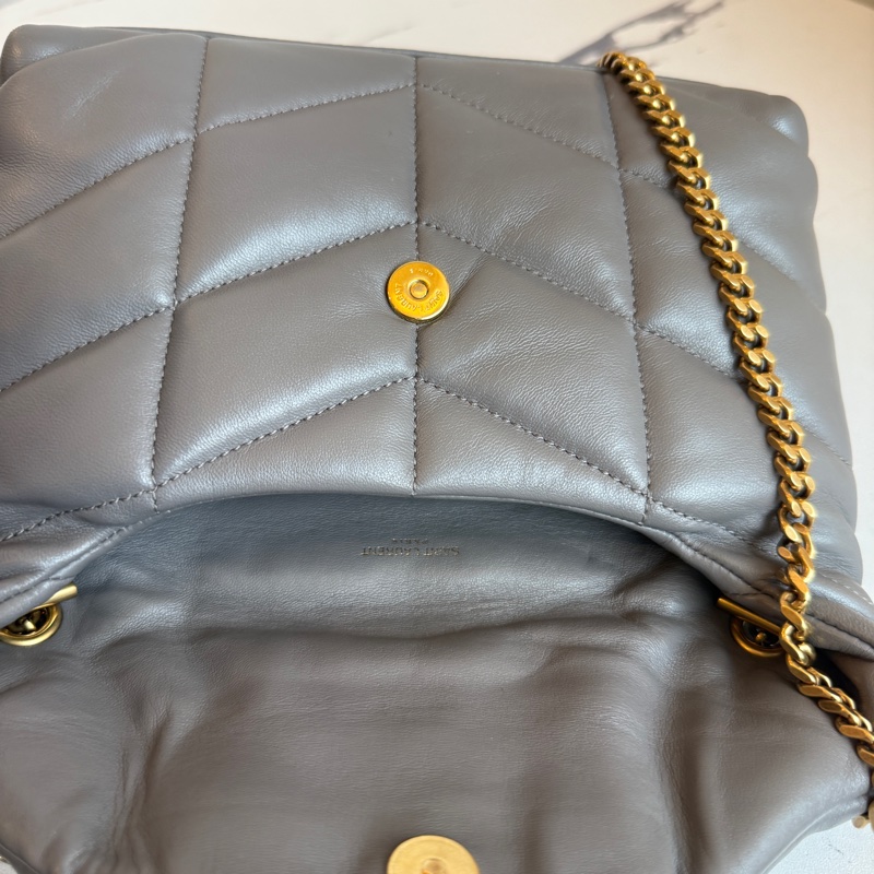 ysl 超好看的灰色 斜背包~~-10