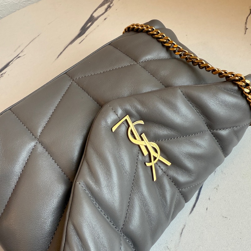 ysl 超好看的灰色 斜背包~~-13