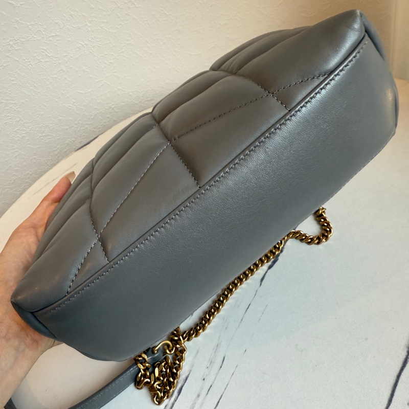 ysl 超好看的灰色 斜背包~~-14