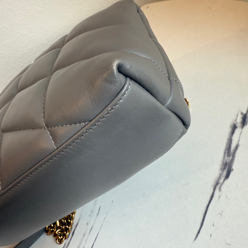 ysl 超好看的灰色 斜背包~~-15