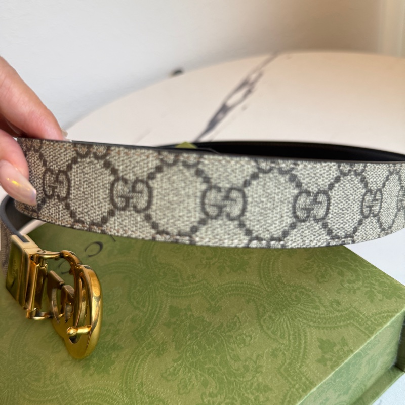 Gucci 雙面用的皮帶 超讚 85公分-4