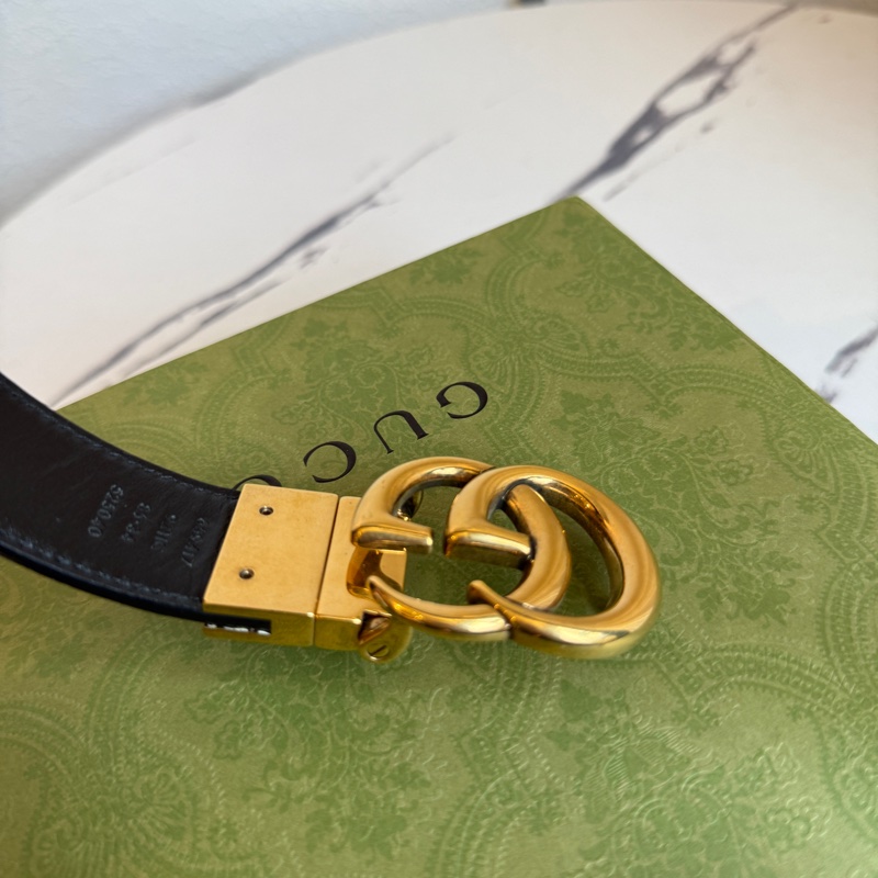 Gucci 雙面用的皮帶 超讚 85公分-9