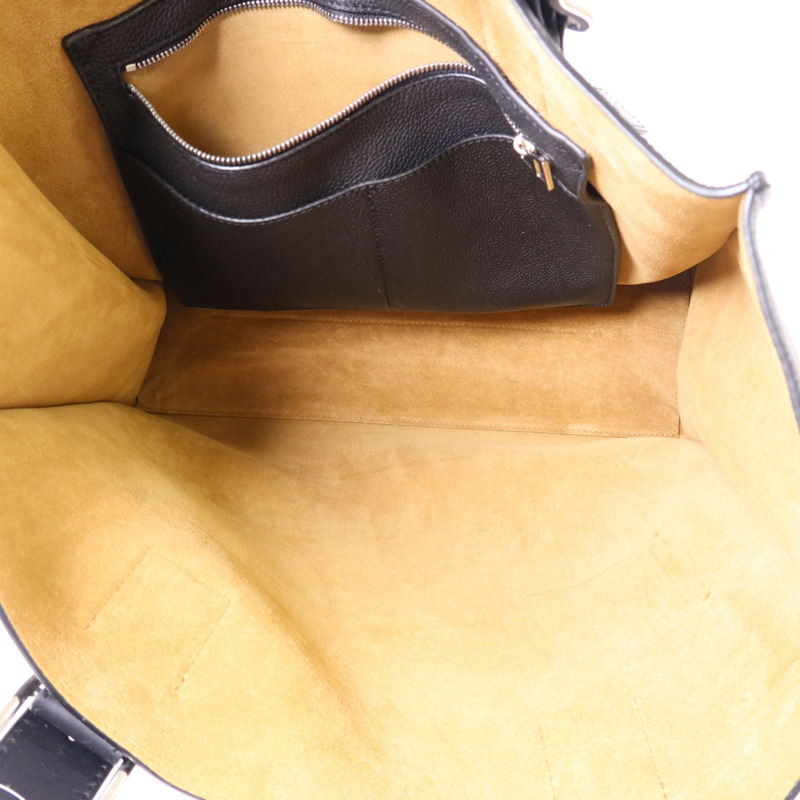 LOEWE 牛皮皮革Buckle Horizontal Tote銀扣肩背袋-5