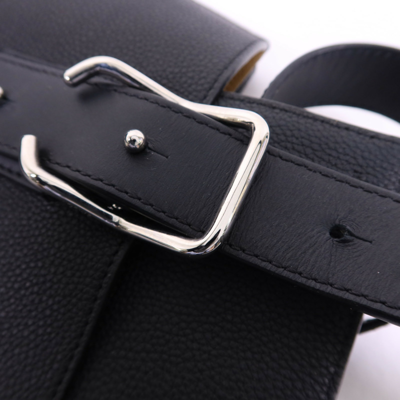 LOEWE 牛皮皮革Buckle Horizontal Tote銀扣肩背袋-8